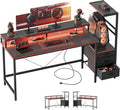 Multifunctional Gaming Desk With Integrated LED Lighting