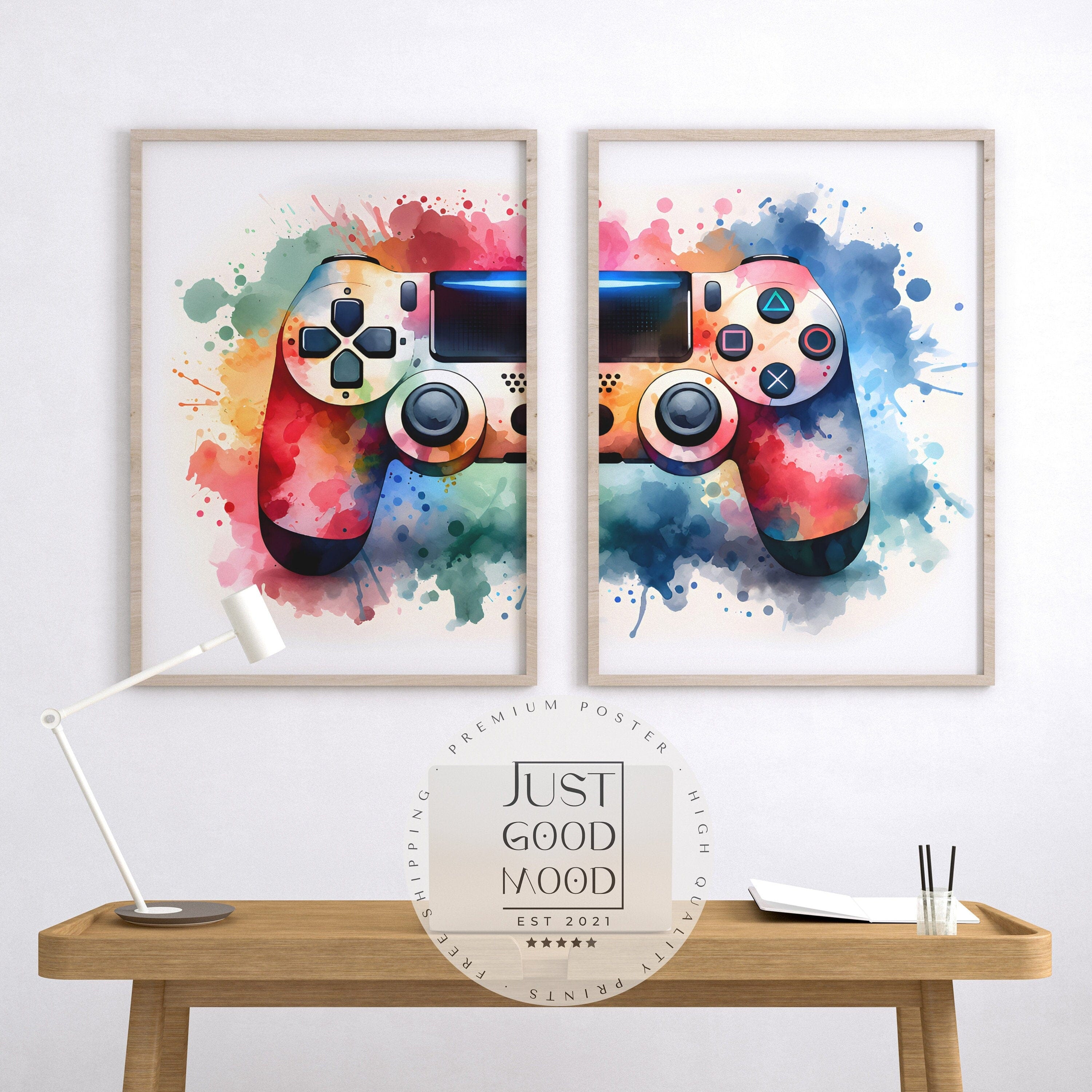 Gaming Room Poster Set of 2 – Unframed