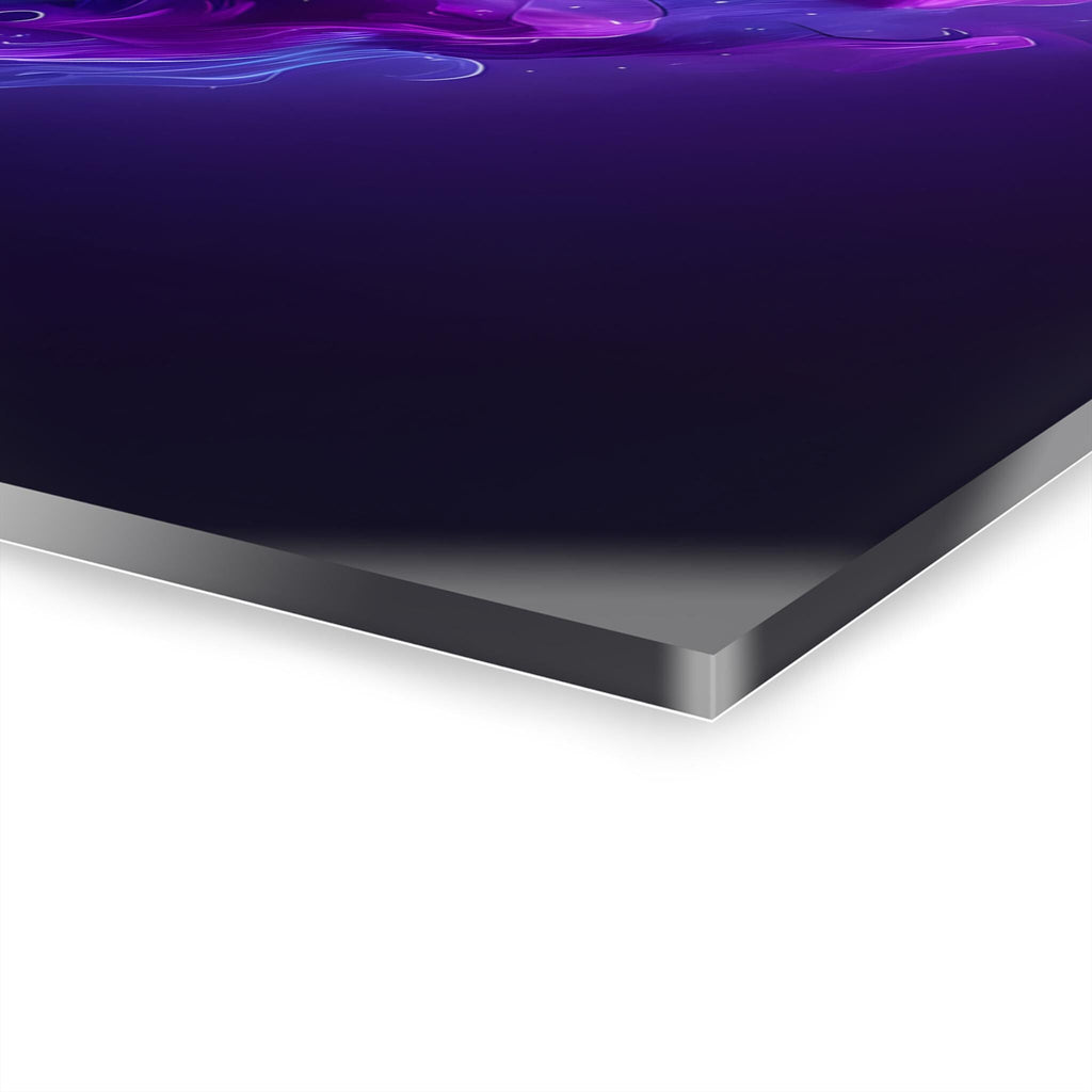 ColorFlow | Neon Phantom Creature Metal Wall Art | Electric Purple Gamer Room Decor