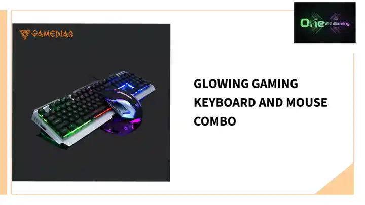 Glowing gaming keyboard and mouse combo by@Outfy